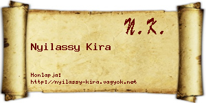 Nyilassy Kira névjegykártya